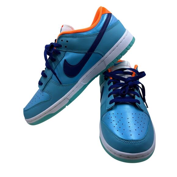 Nike Dunk Low SE Blue Orange Men’s 10/Wmns 11.5 Glow Sole Streetwear NWOB - Picture 3 of 10